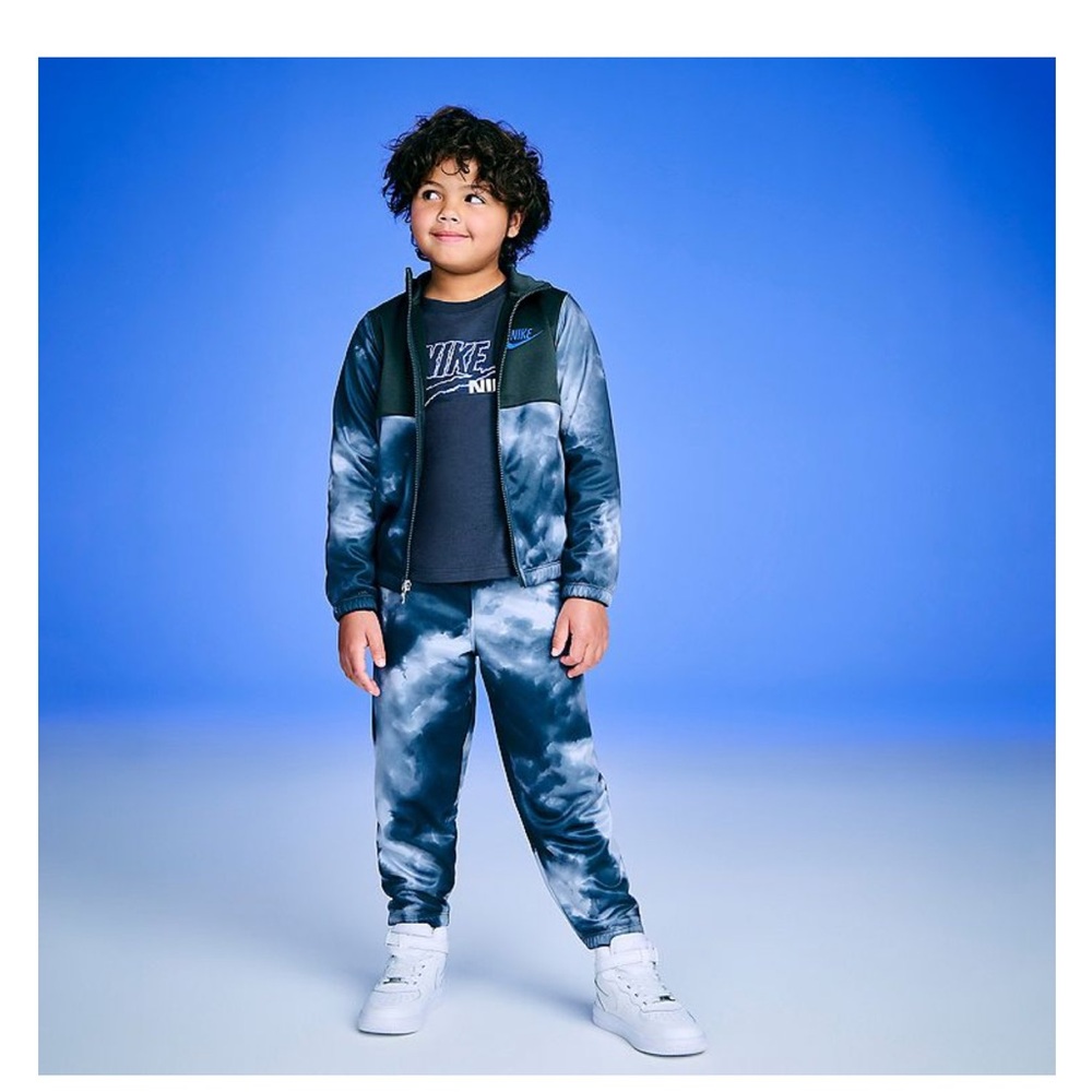 Nike Youth Black and White Tracksuit
